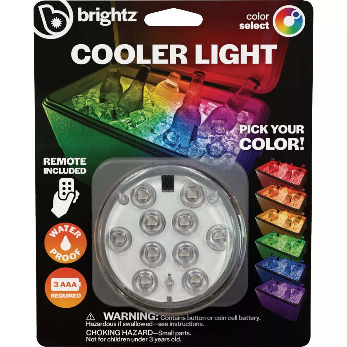 Cooler Brightz Color Select Puck Light w/Remote