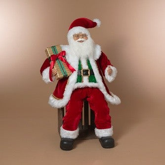 48"H Polyester Holiday Sitting Santa