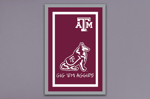 TX A&M Mascot Flag