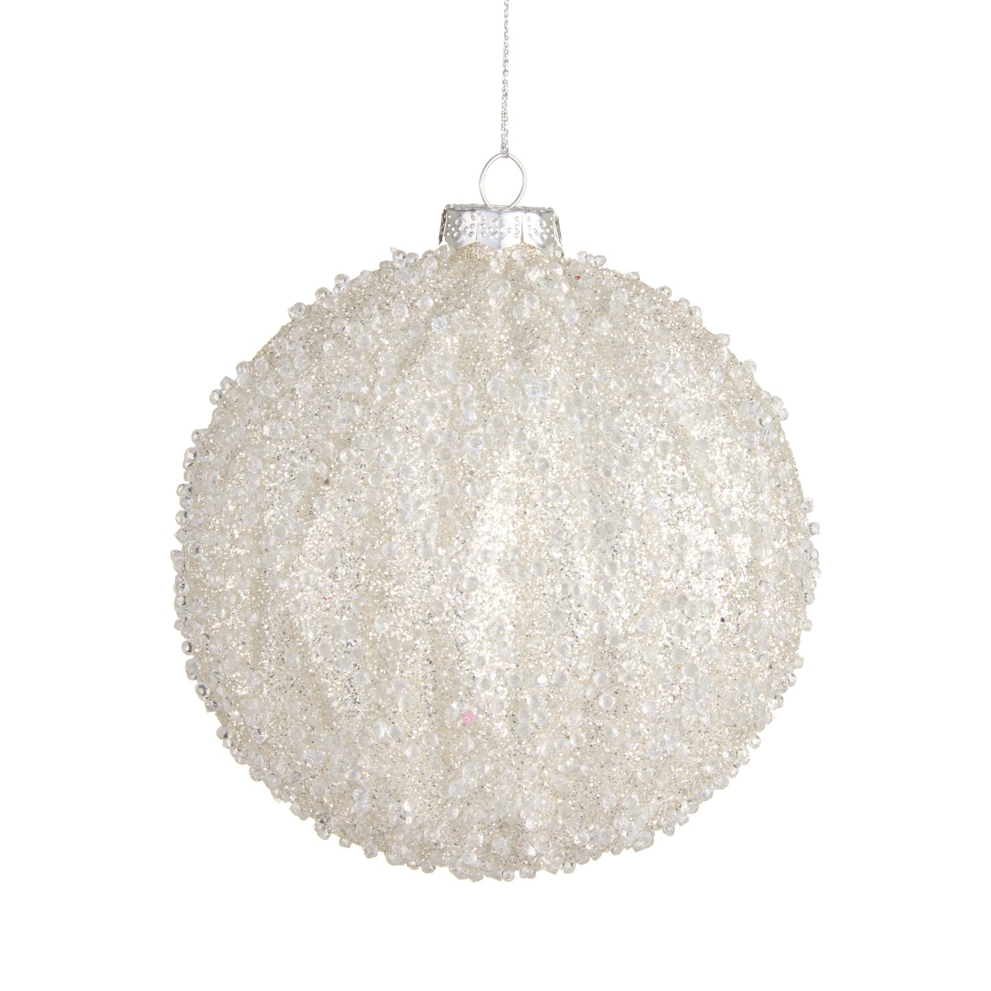 5" Sugared Ball Ornament