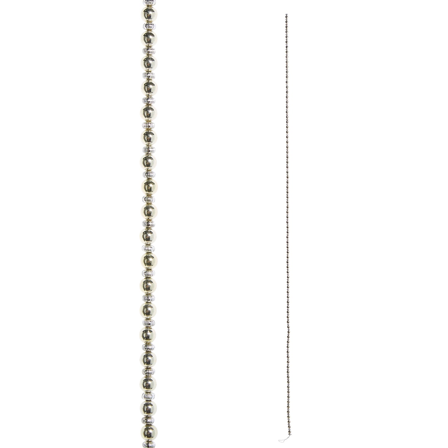 6' Silver and Gold Beaded Garland