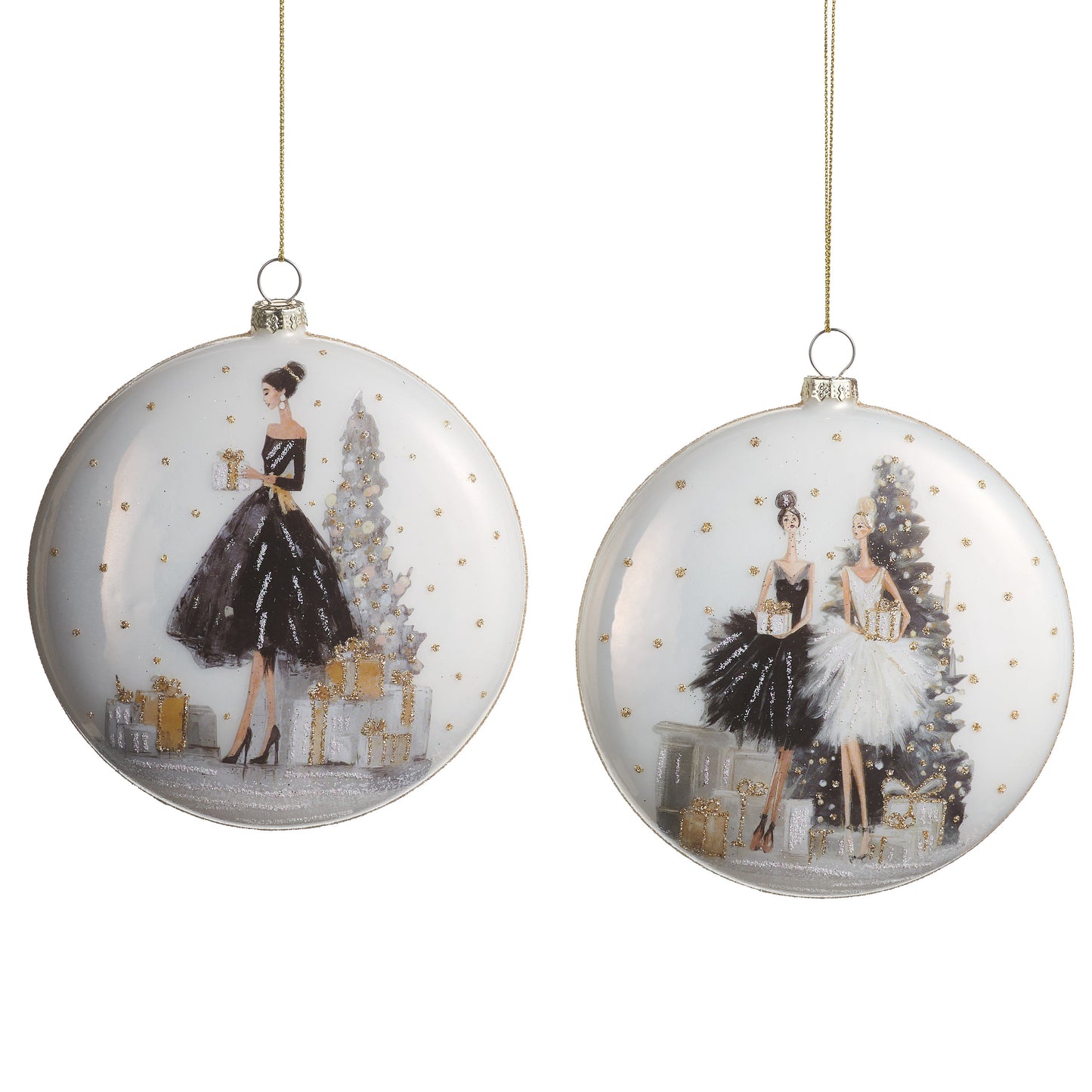 4.75" Moonlit Gala Disc Ornament