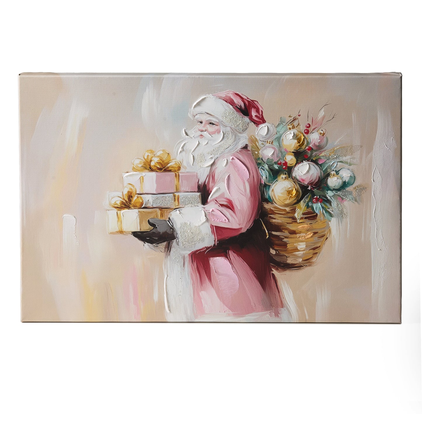 17.75" Twilight Tidings Santa Wall Art