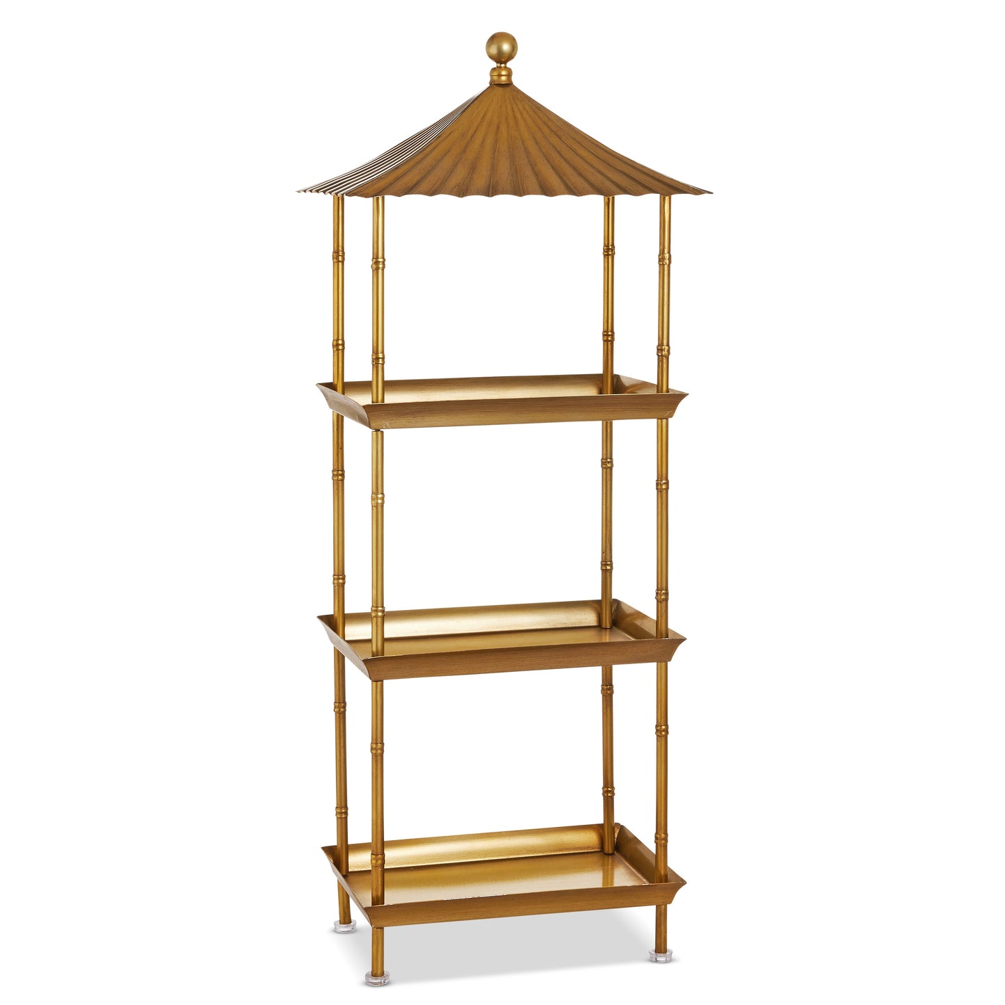 39" Gold Pagoda Etagere