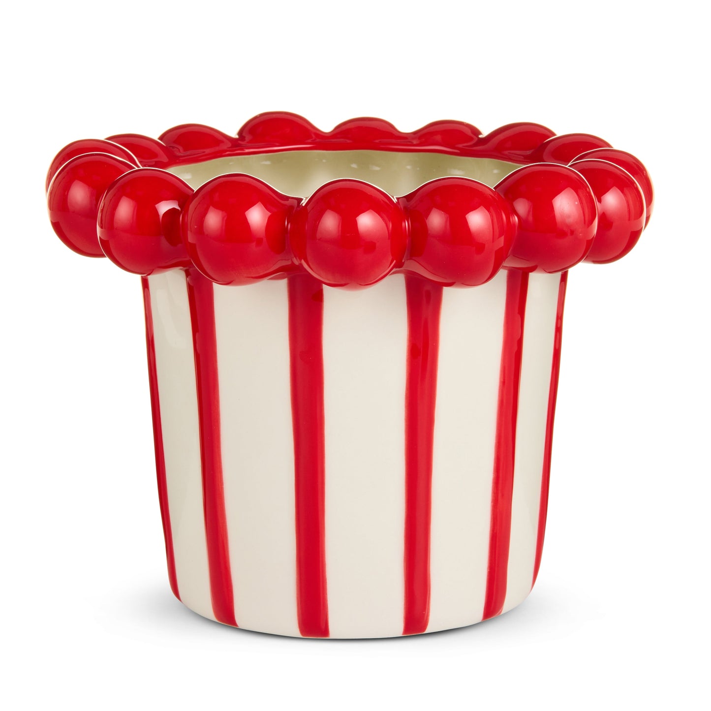 8" Striped Ball Planter