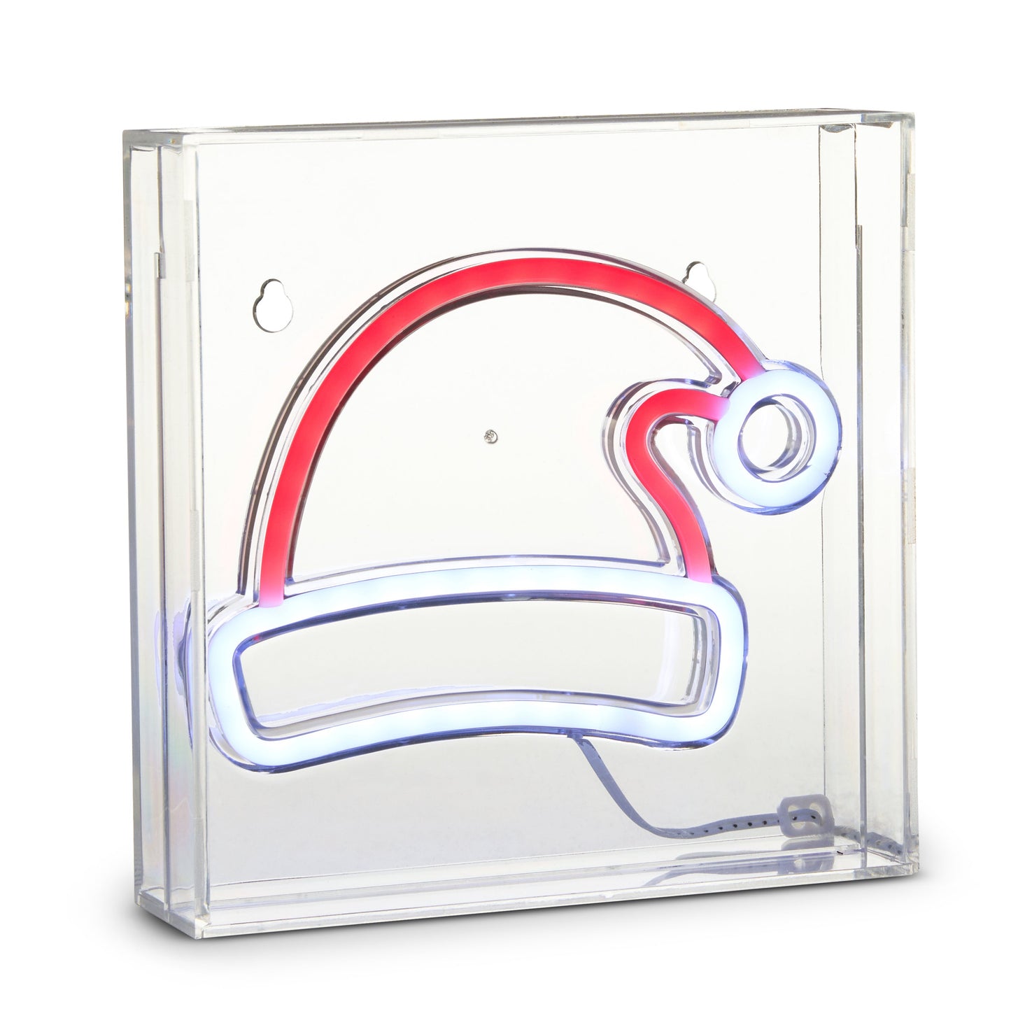 7" Neon Santa Hat Block