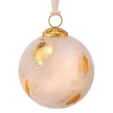 4" Glass Ball Ornament W/Velvet Overlay