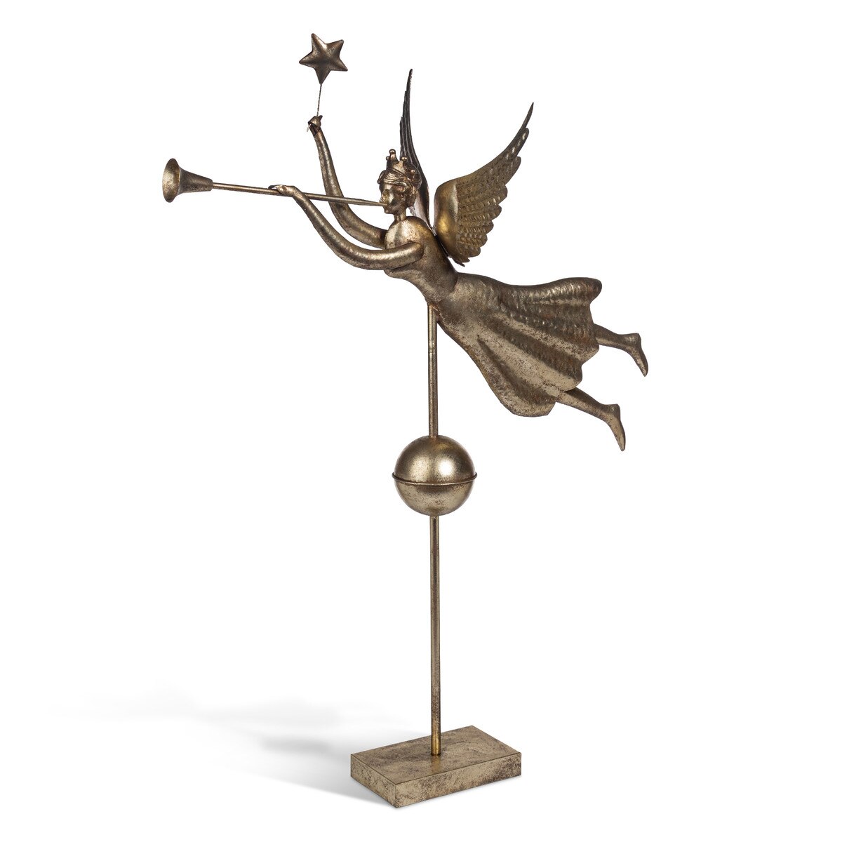 Flying Angel with Trumpet, Gold