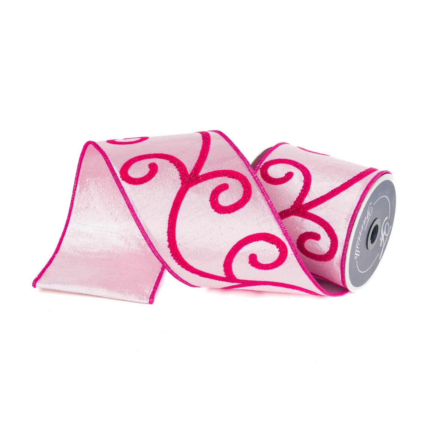 4" X 10Yd Curly Swirly, Pink