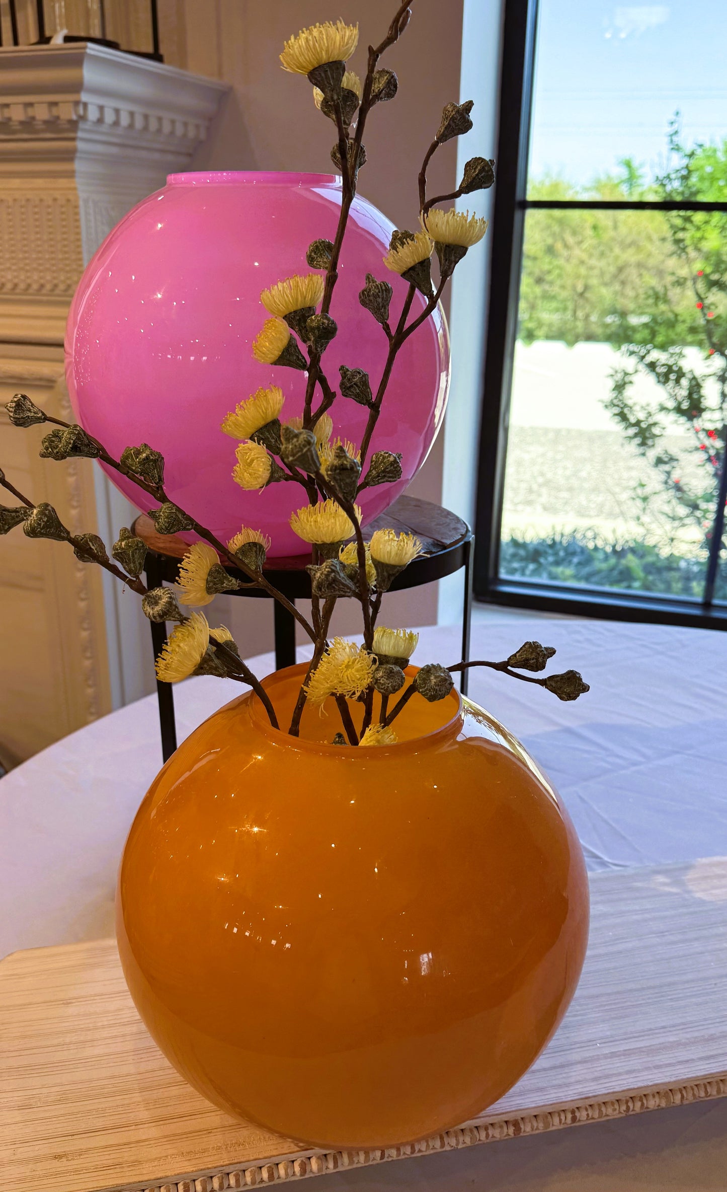 10" Sugar Plum Ball Vases
