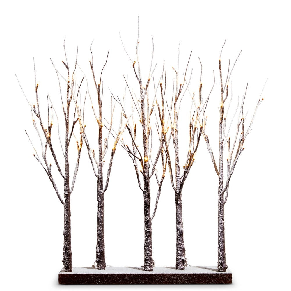 30" Snowy Lighted Grove