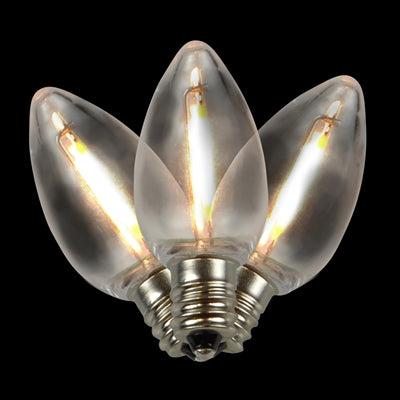 LED C7 Warm White Transparent Smooth - FIL