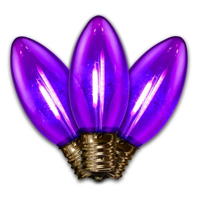 LED C9 Smooth Transparent - Purple