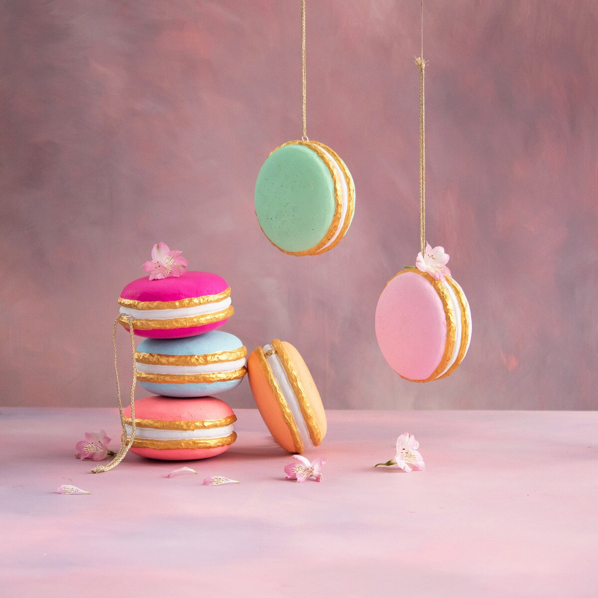 Macaroon Display, SM, 6 ASST, Fiber Resin, 7"