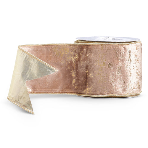 4" x 10Yds Gold Velvet Ribbon