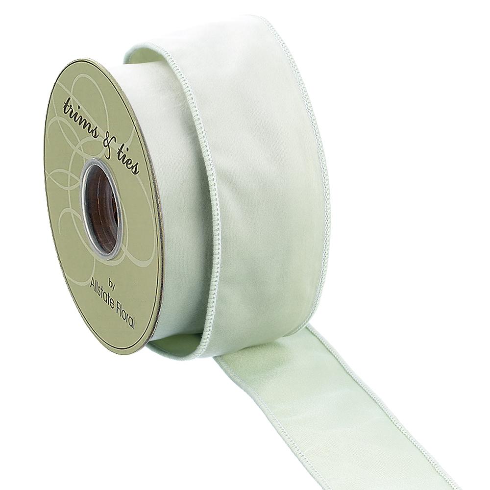 2.5" X 10Yds Velvet Ribbon - Light Green