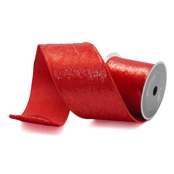 Tinsel Sheen Ribbon – Red (2-Sizes)