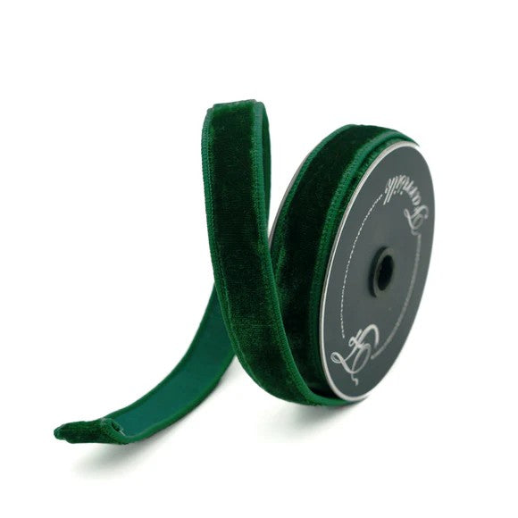 Velvet Green Ribbon (2-SIzes)