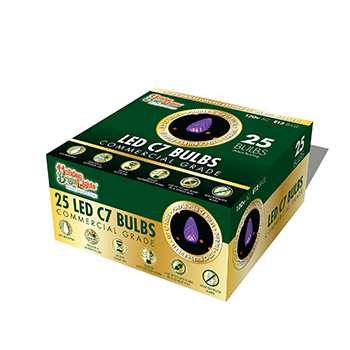 LED C7 SMD Bulb Box 25 - Purple, faceted