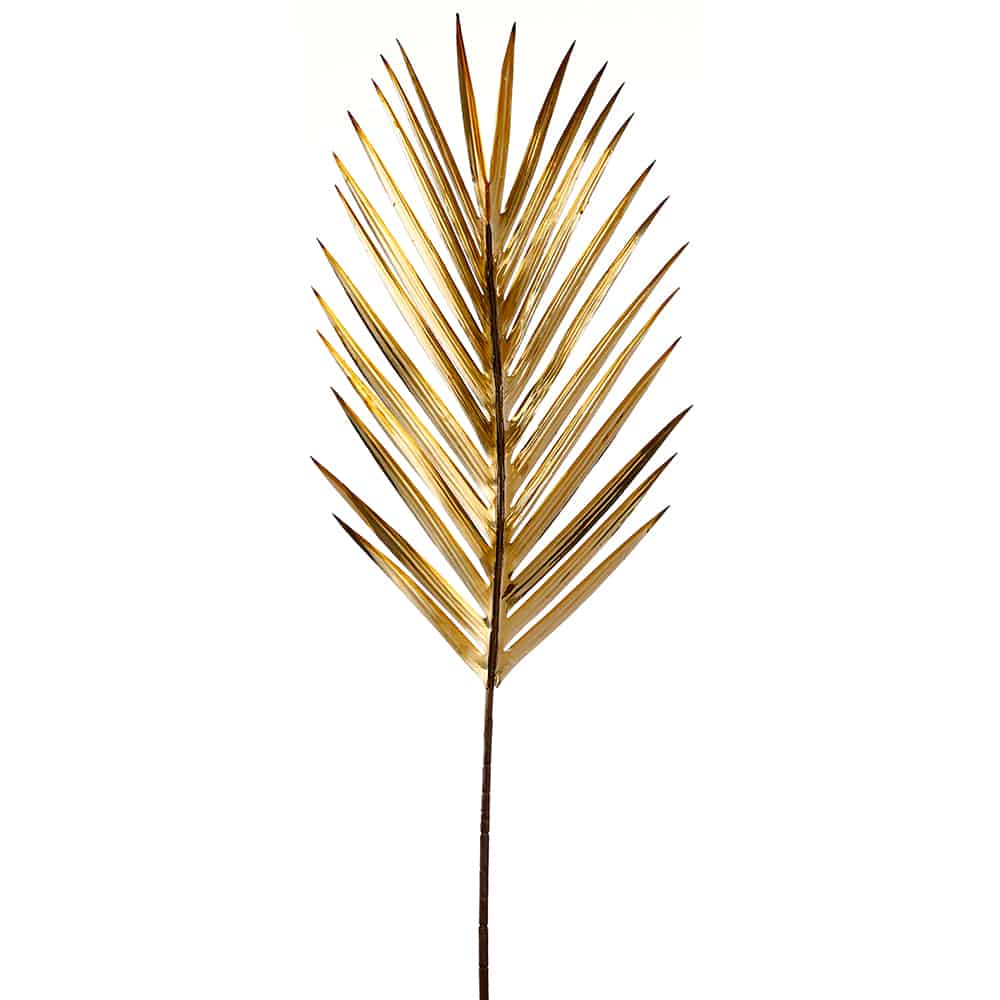 37" Metallic Palm Leaf Spray Gold
