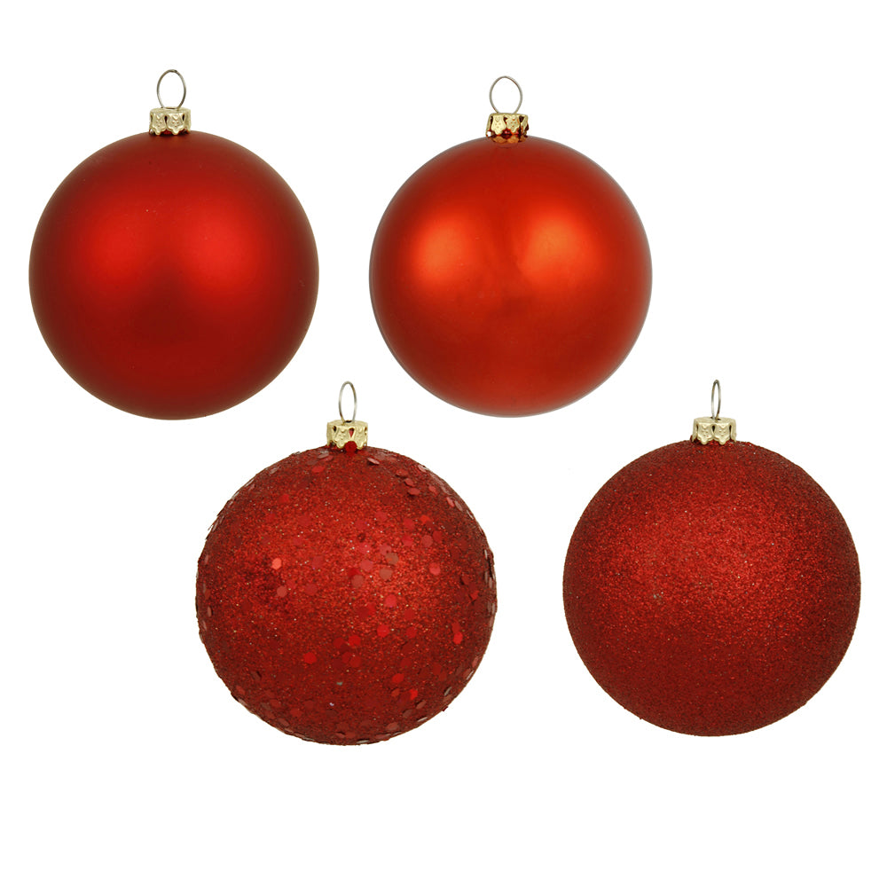4" Red 4 Finish Ball Asst