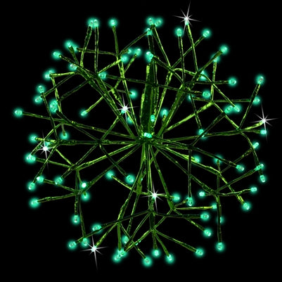 LED 16" 3D Shimmering Sphere Green wire/ G