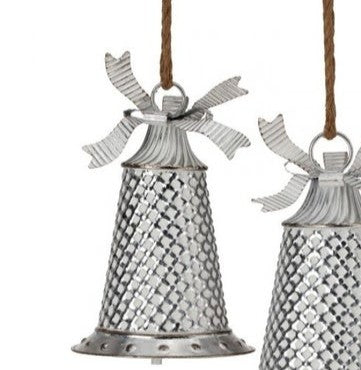 10.5" - Metal Antique Bell W/Jute (Single)