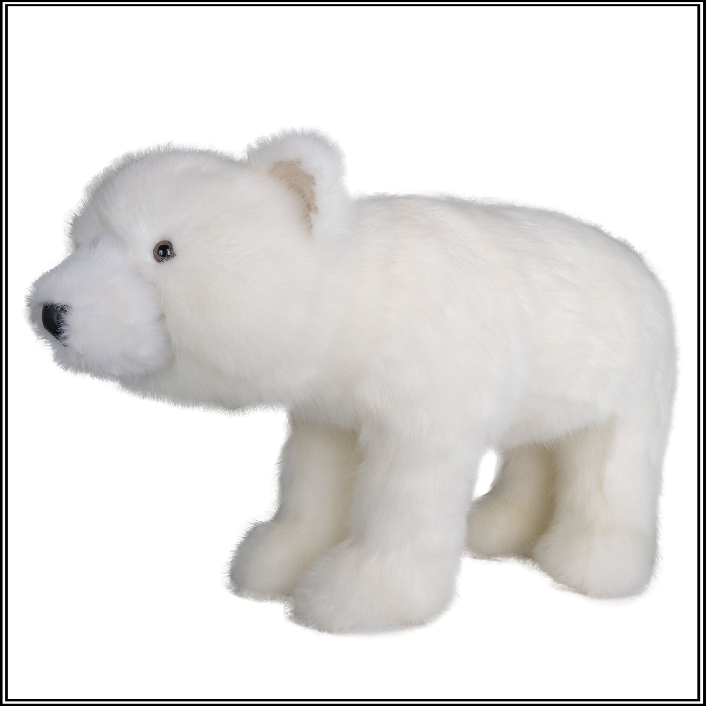 Footrest Bear, White Diamond