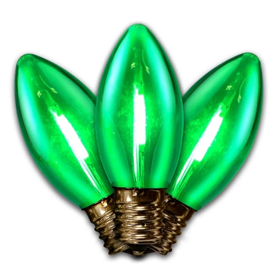 LED C9 Smooth Transparent Bulb - Green