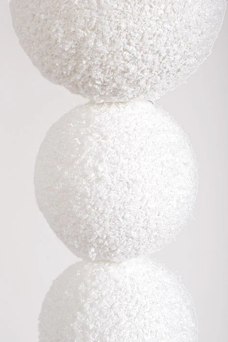32"Snowed Ball Garland WH