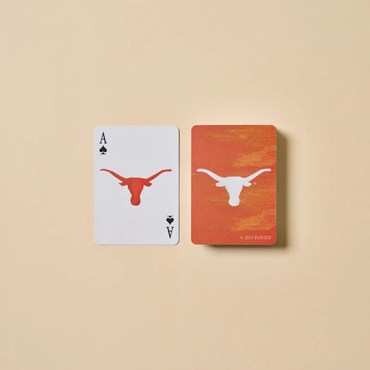 Texas hand painted playing cards