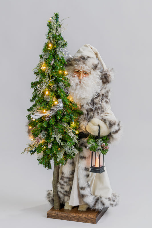 SANTA- Ivory Snow Leopard, 29"