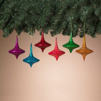 5.3"H Glass Ornament, 6 Asst