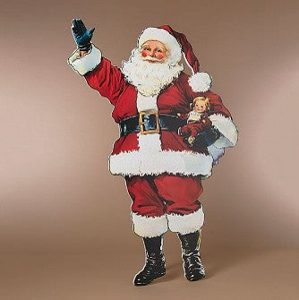 59.75"H Wood Santa w/ Easel