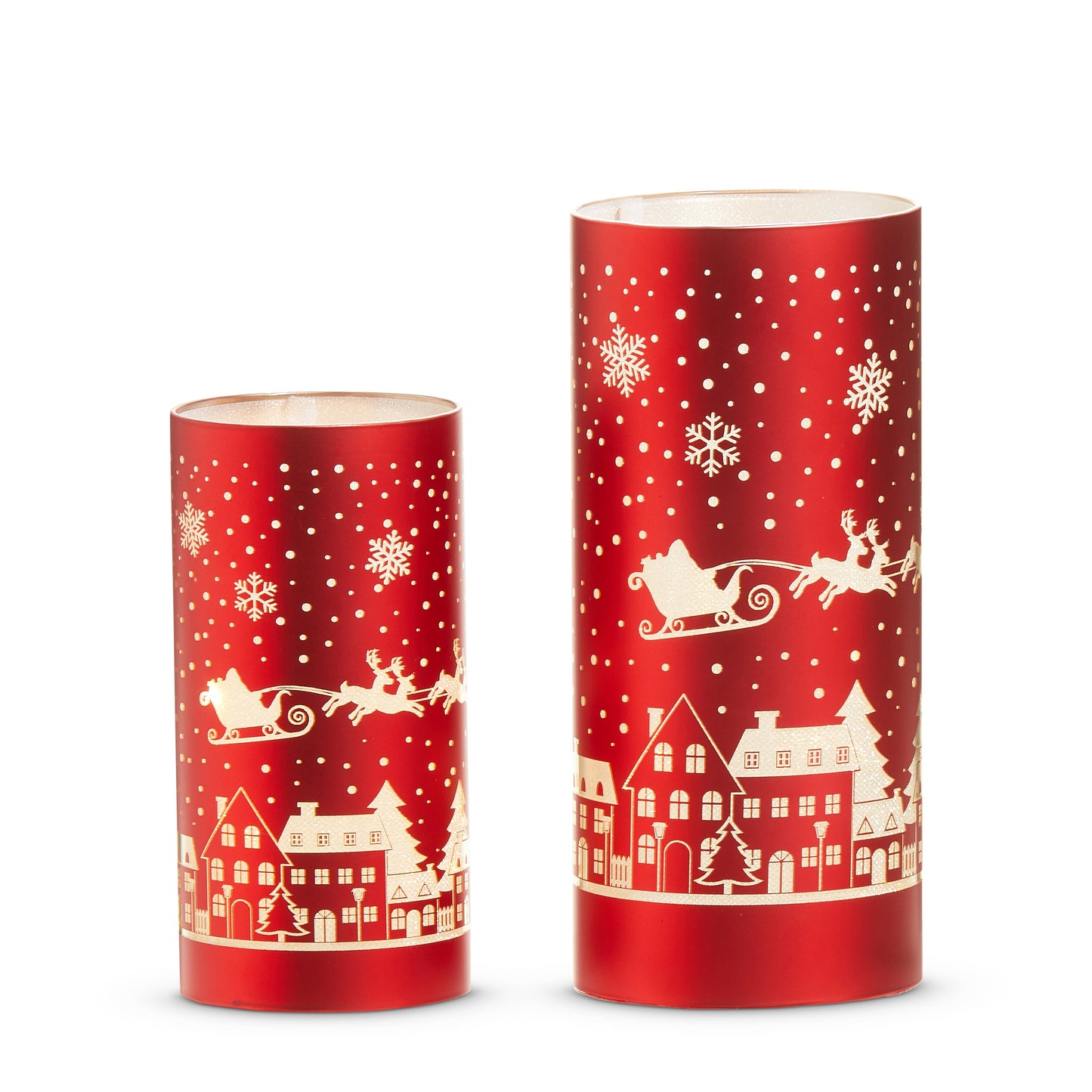 8" Lighted Christmas Town Lanterns
