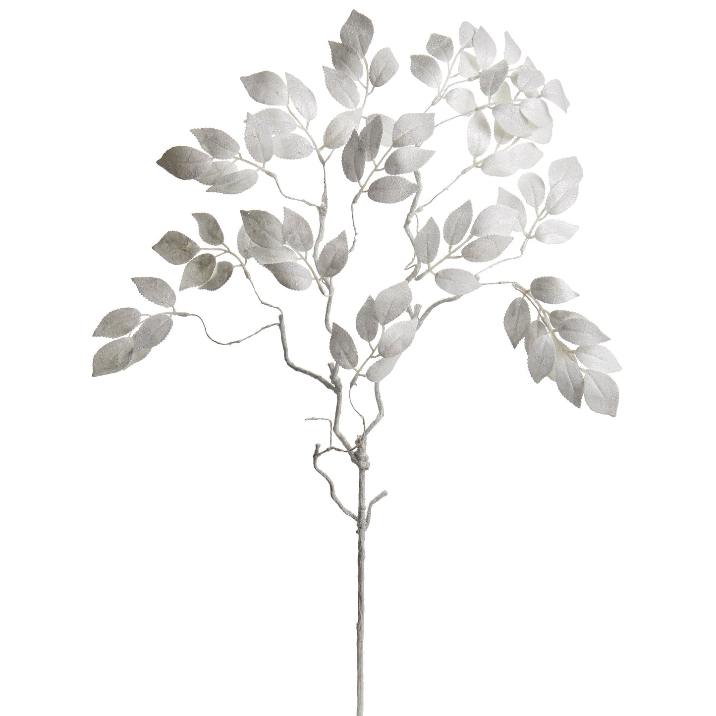 36" White Leaf Spray