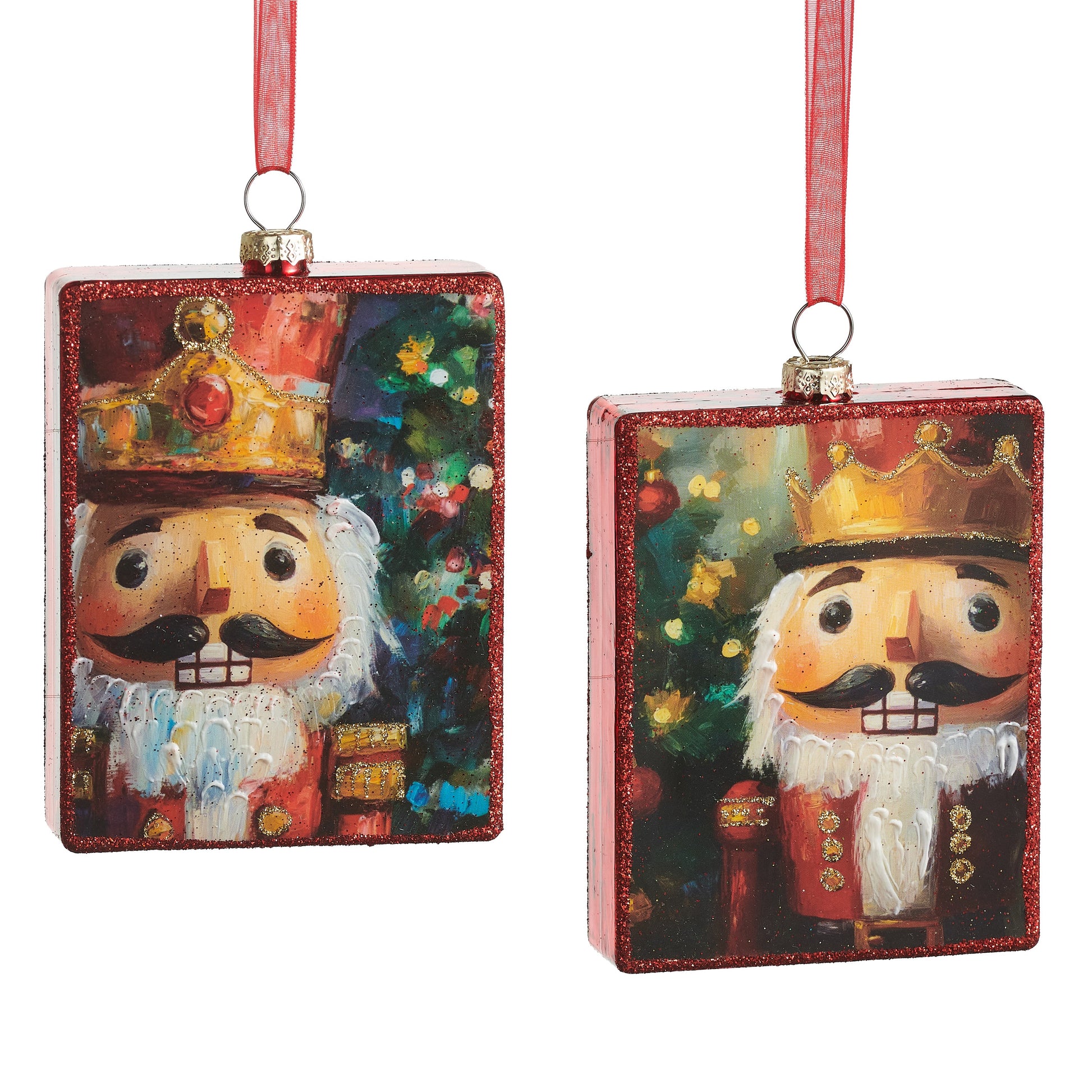 4.25" Holiday Nutcracker Rectangle Ornament