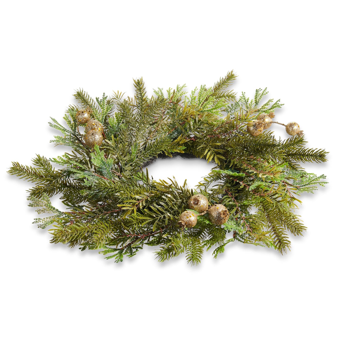 18.5" Greenery Floral Candle Ring