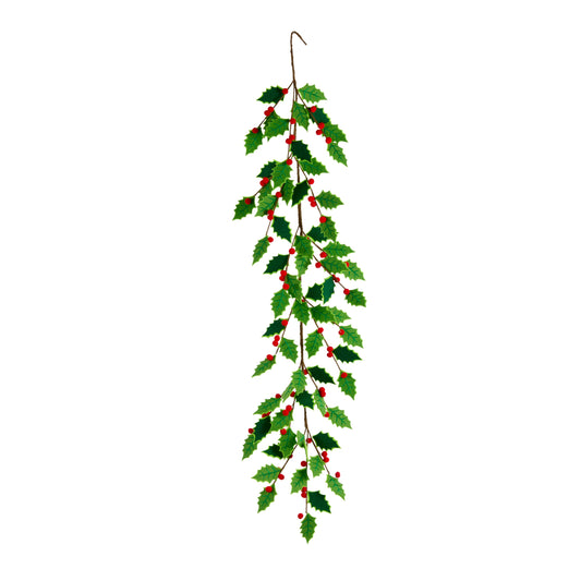 4' Felt Holly Garland