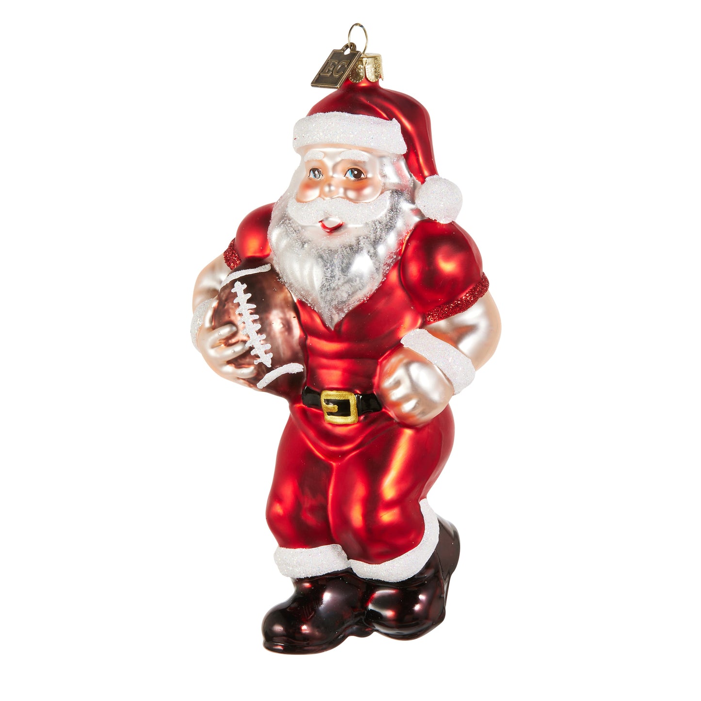 EC 6.5" Varsity Santa Ornament red