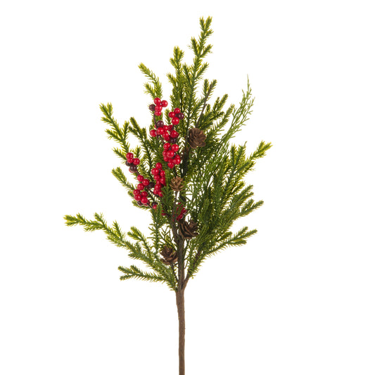 24" Berry and greenery Spray