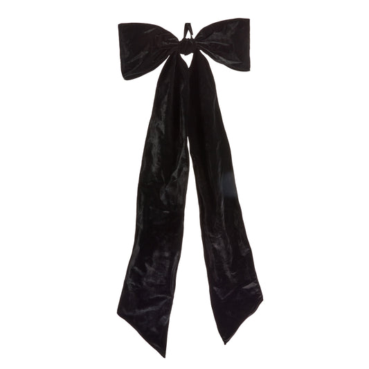 5' Oversized Black Velvet Bow