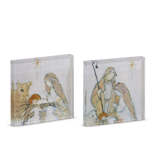 6" GLORIFY HIM ACRYLIC BLOCK- asstd