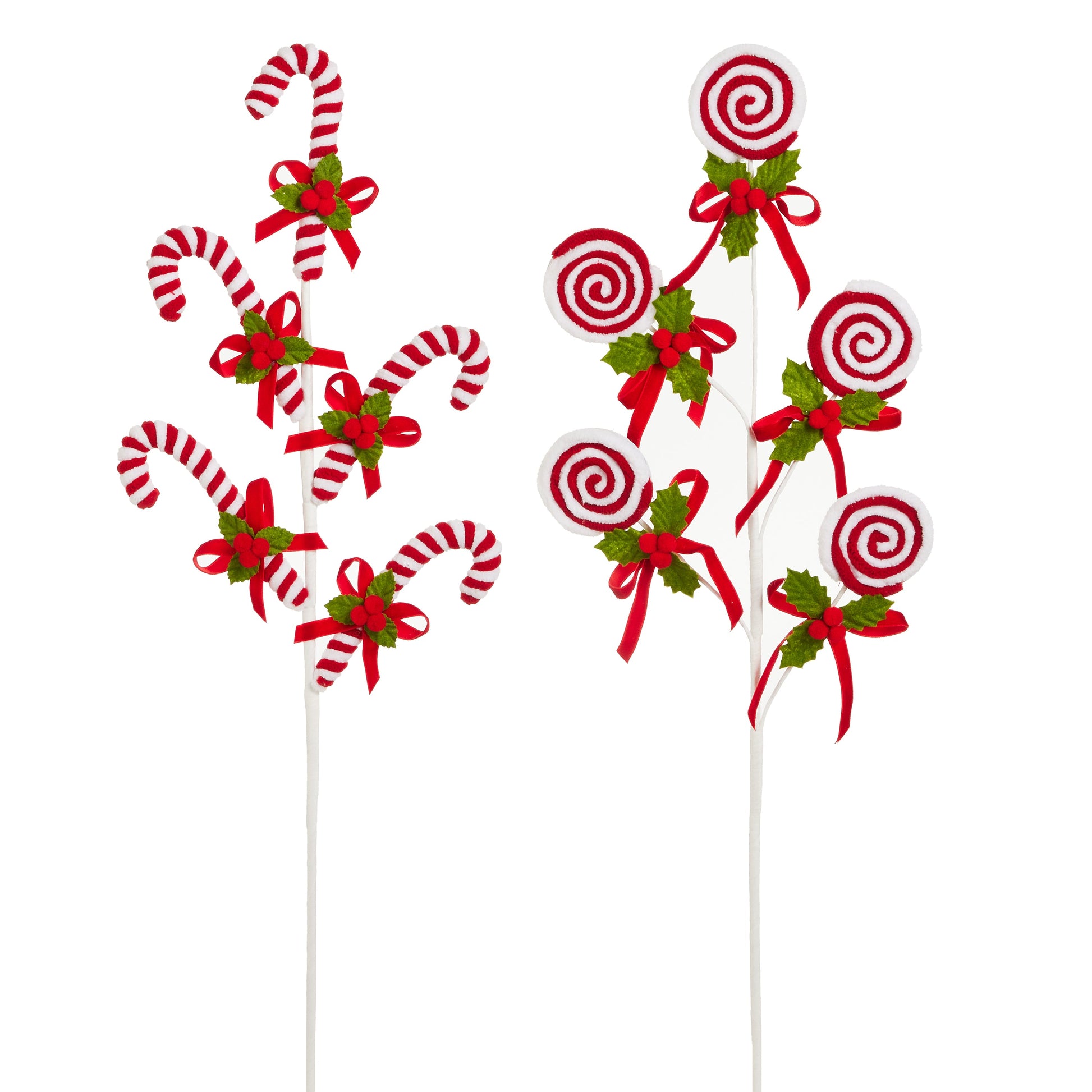 25" Peppermint Swirl Spray