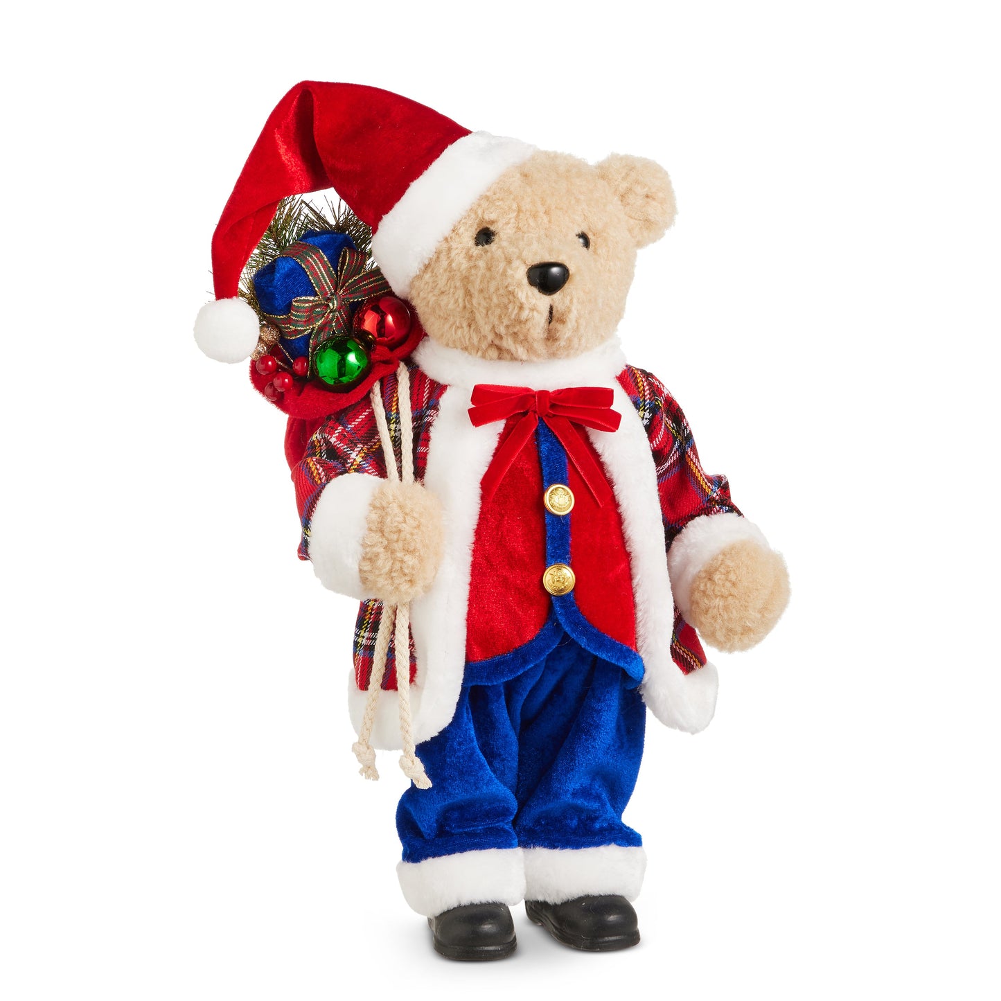 16" Bear with Plaid Coat
