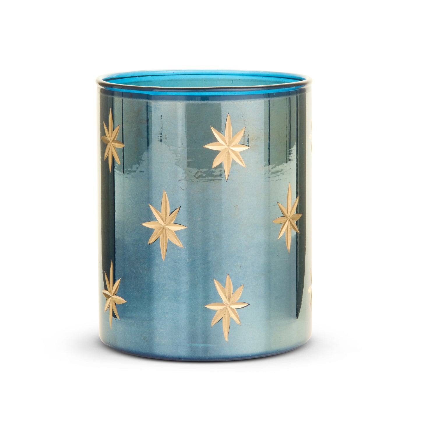 5" Etched Blue Star Container