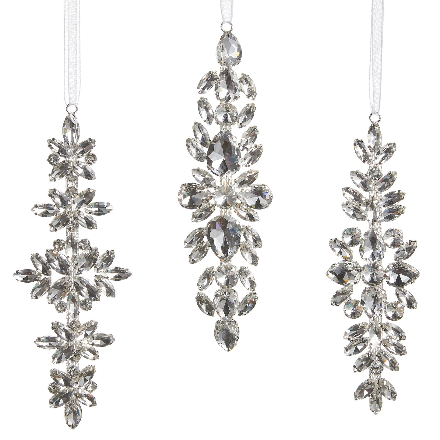 6.5" Clear Jewel Drop Ornament