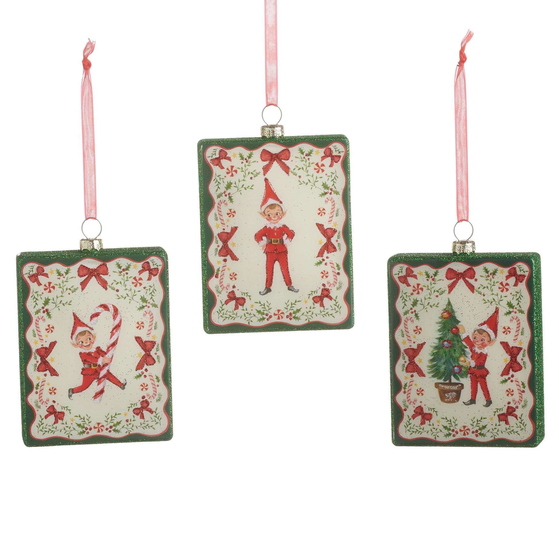 4.25" Santa's Little Helper Rectangle Ornament