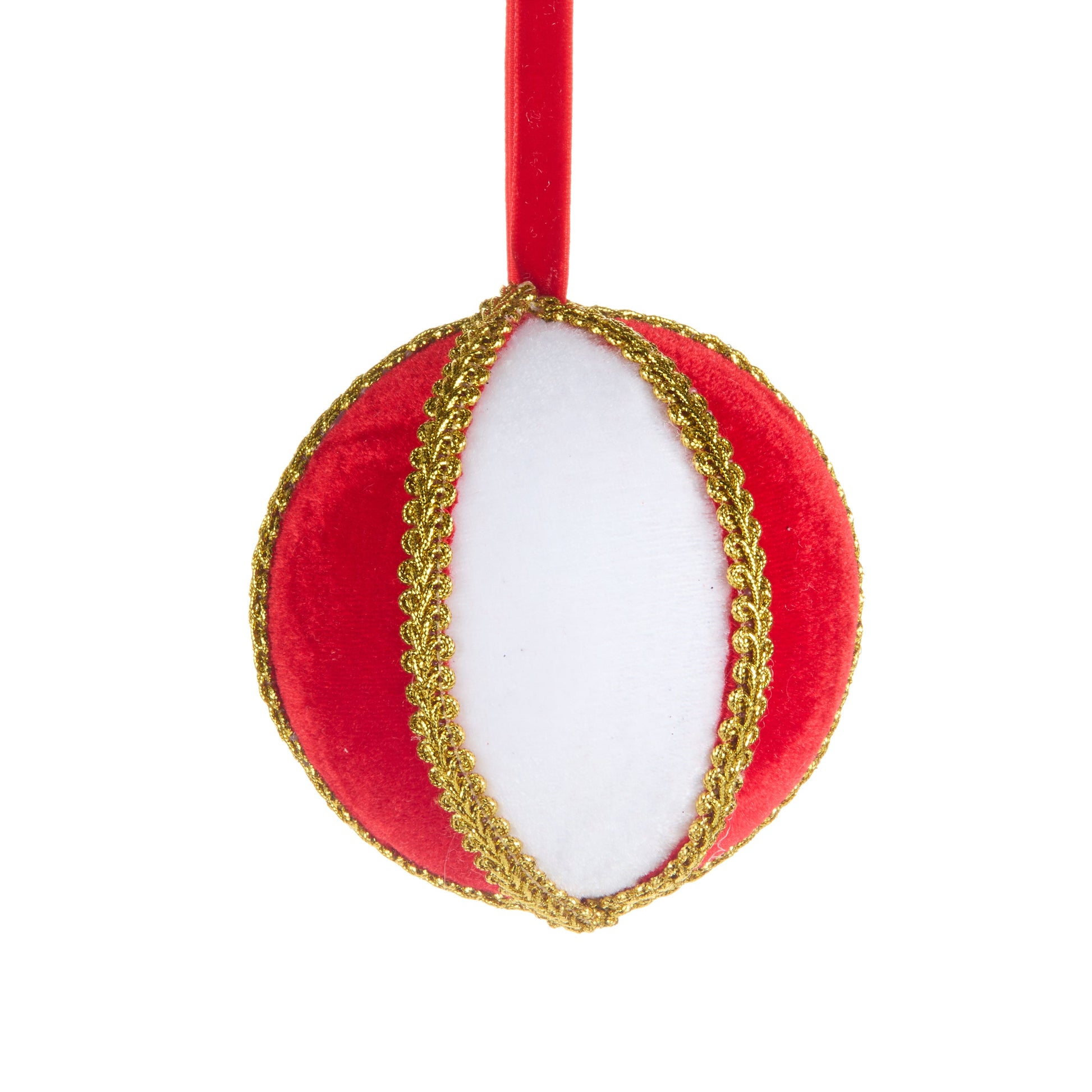 4" Red and White Big Top Ornament