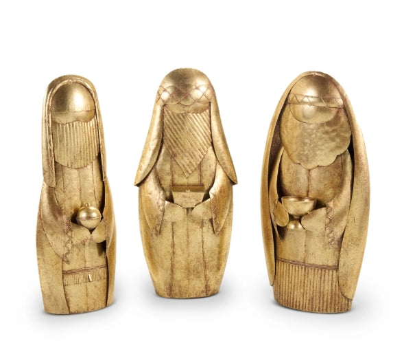 27" Golden Geometric Wise Men